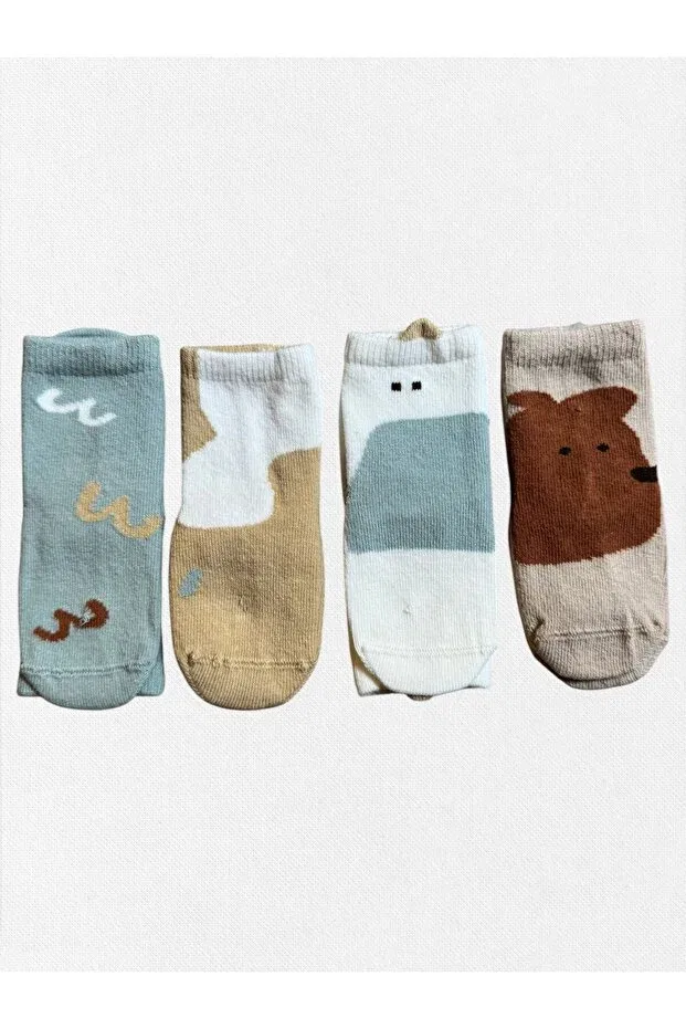 Детские носки для новорожденных хлопковые набор 4 шт Fil Kids, Multicolor