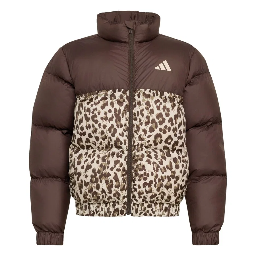 Спортивная куртка ADIDAS SPORTSWEAR с принтом «синтетический пух» темно-коричневого цвета