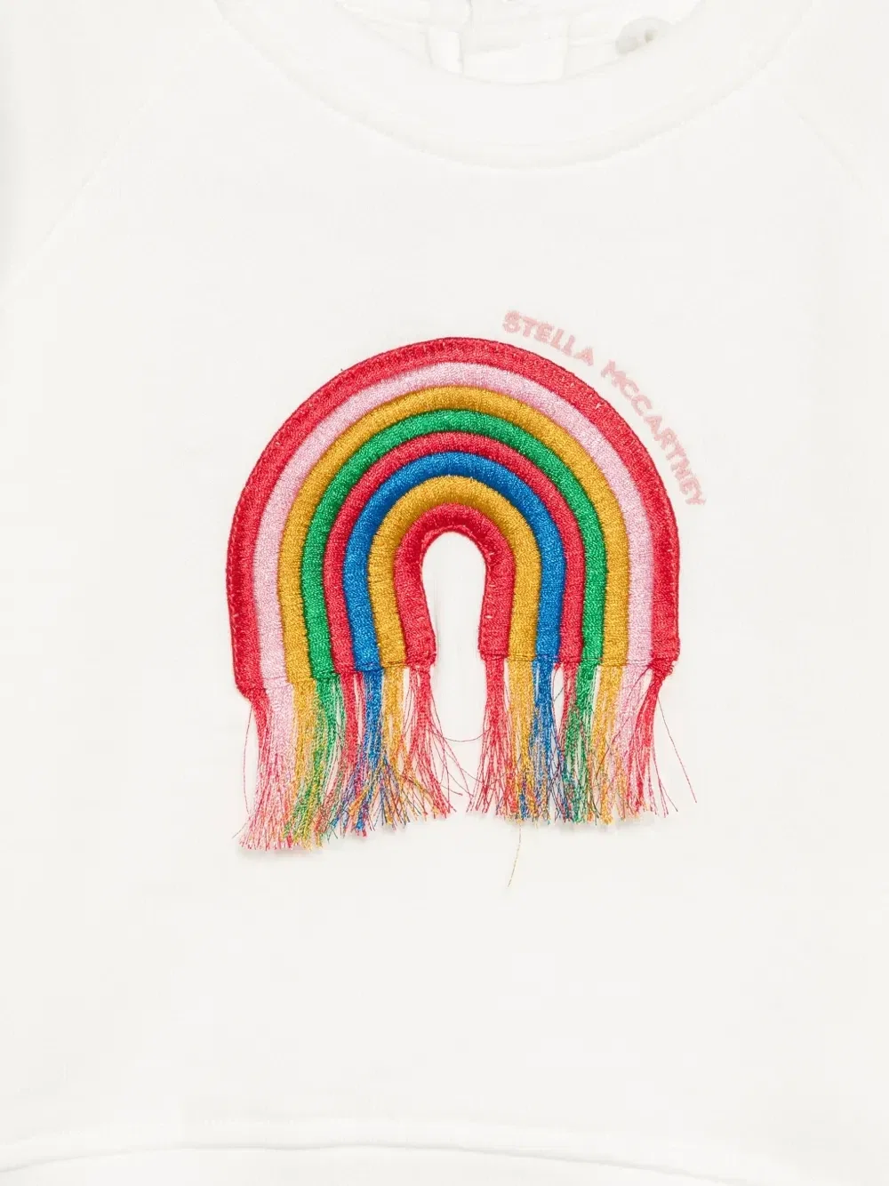 Толстовка с бахромой Rainbow Stella Mccartney Kids, белый — фото 3