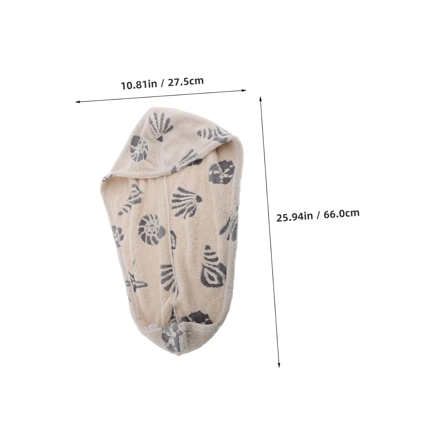 Шапочка для душа из микрофибры DEARMAMY, 66x27.5x2 см, Beige — фото 2