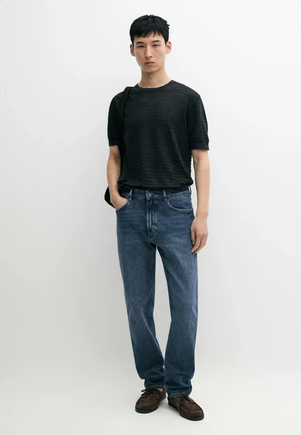 Брюки джинсовые Slim fit jeans Massimo Dutti, light-blue denim, светло-голубой — фото 2