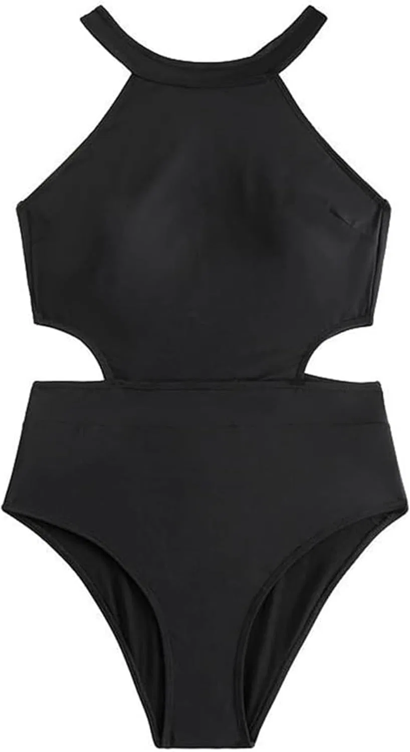 Женский монокини с принтом ананаса, Black
