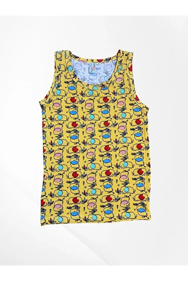 Детский комплект майки и боксеров для мальчиков хлопковый Pajama Shop, Sarı — фото 2