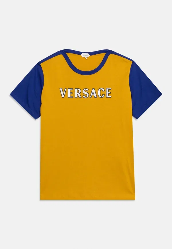 Футболка унисекс с контурным логотипом Versace, белый/темно-синий