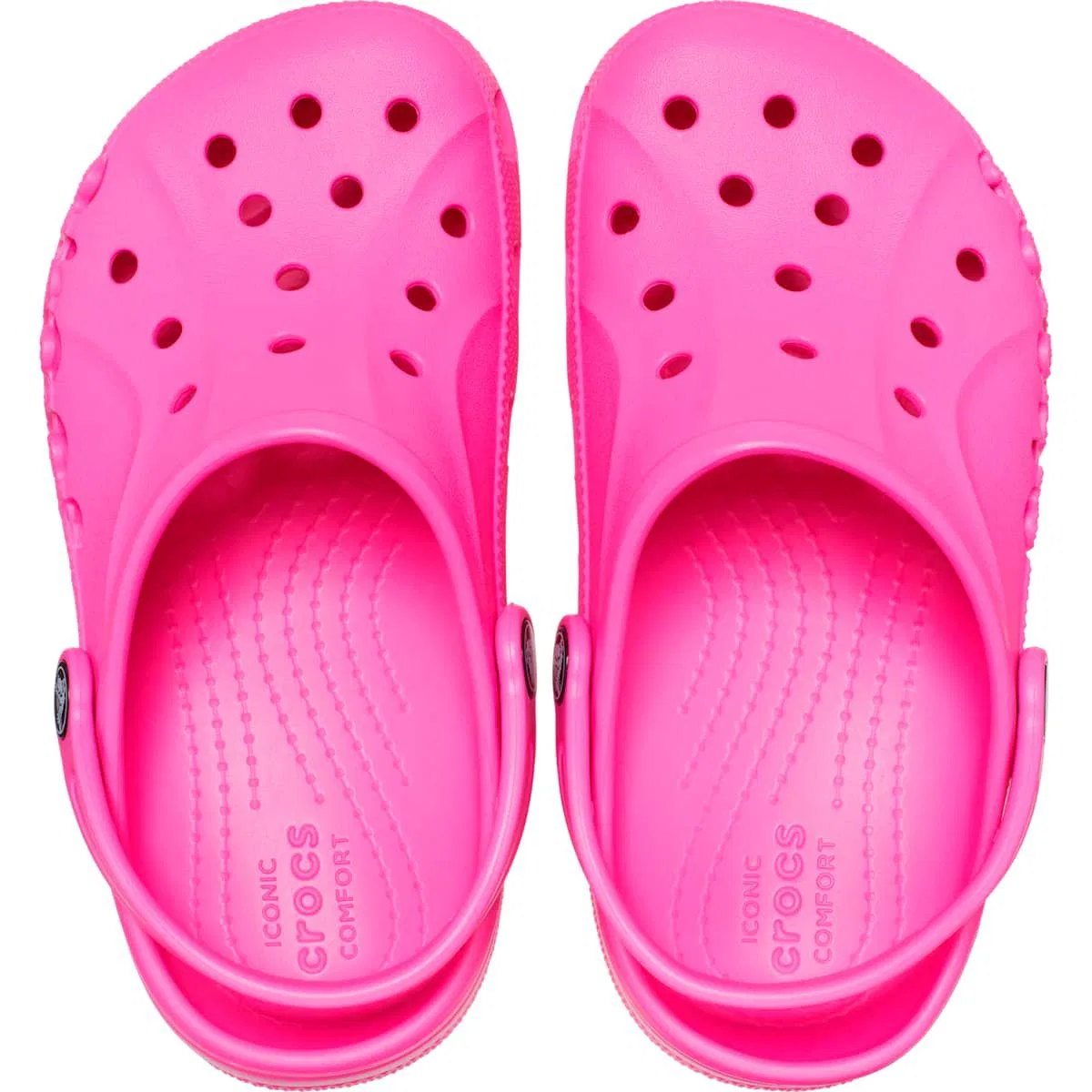 Детские сабо для девочек с вентиляцией Baya Clog Crocs, Electric Pink — фото 3