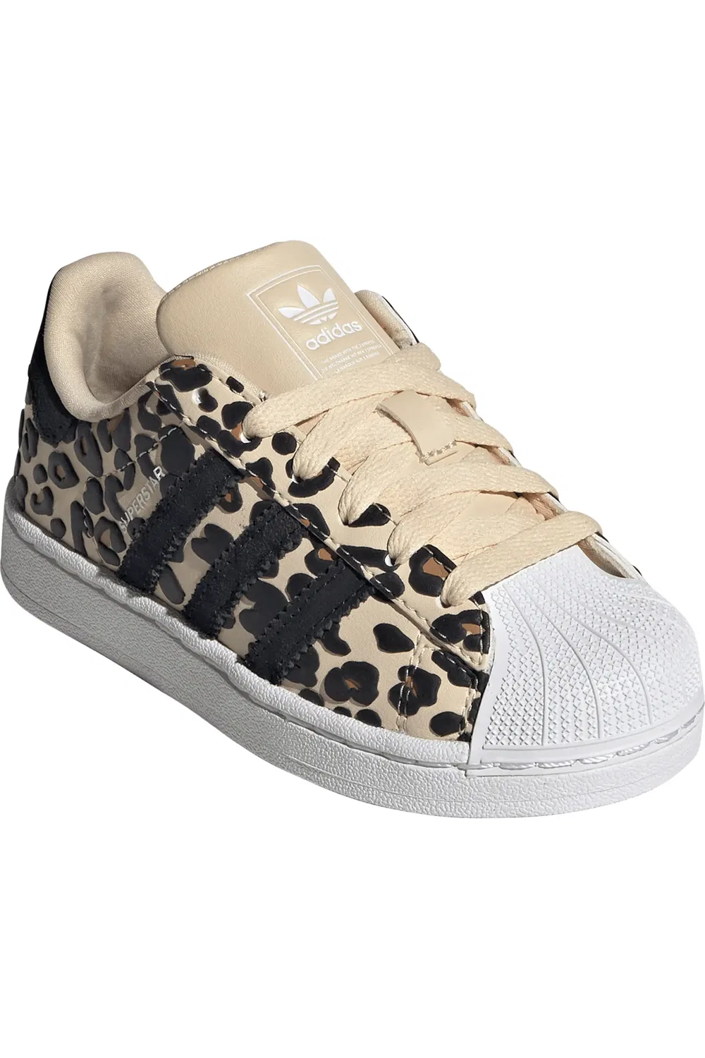 Кроссовки детские с защитой пальцев Superstar II adidas, Sand Strata/Black/White — фото 2