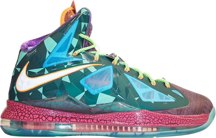 Лимитированные кроссовки Nike LeBron 10 Premium 'What The MVP', мультиколор - фото