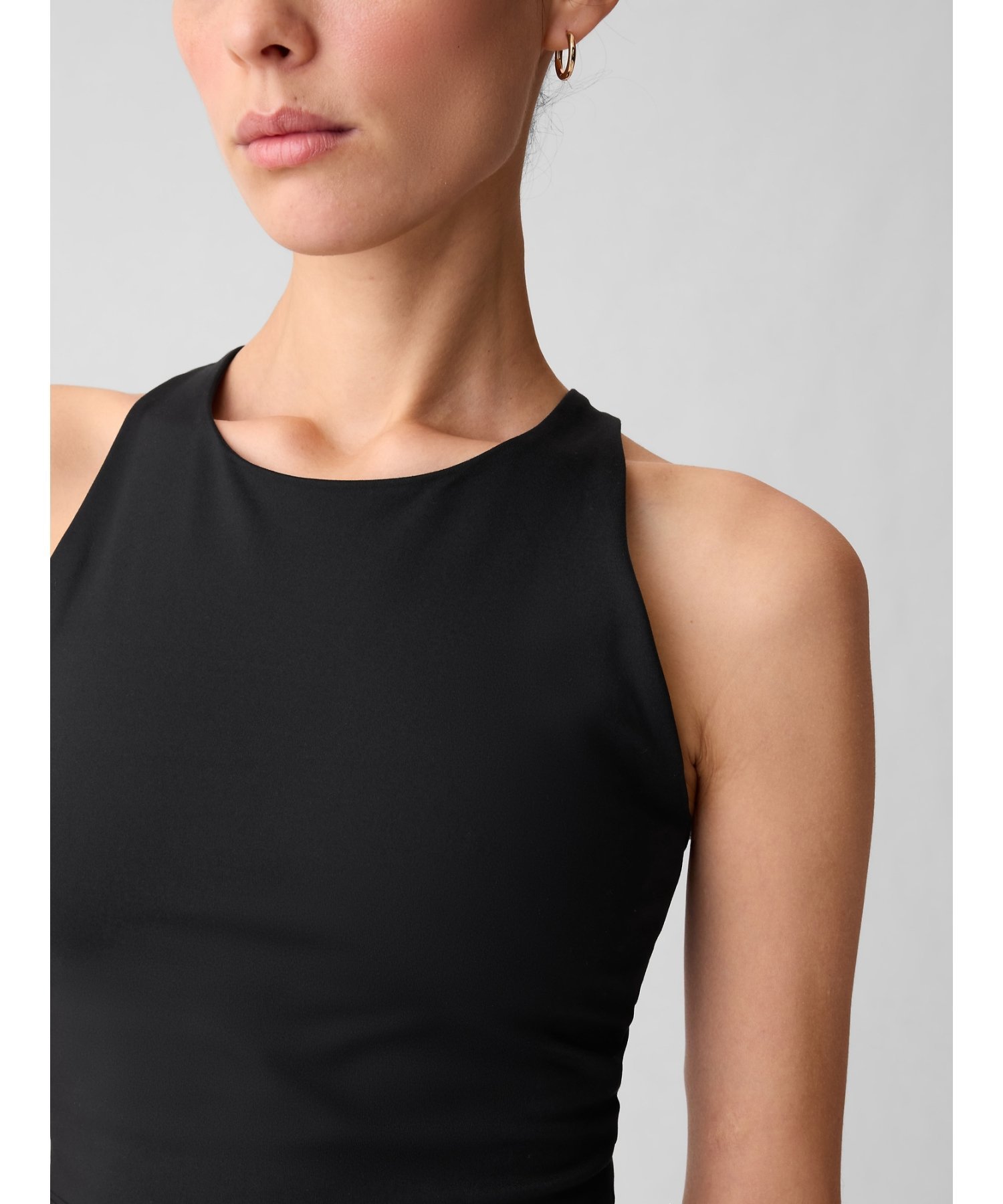 (W)GapFit Укороченный бюстгальтер-топ с высоким воротником GAP, TRUE_BLACK — фото 3