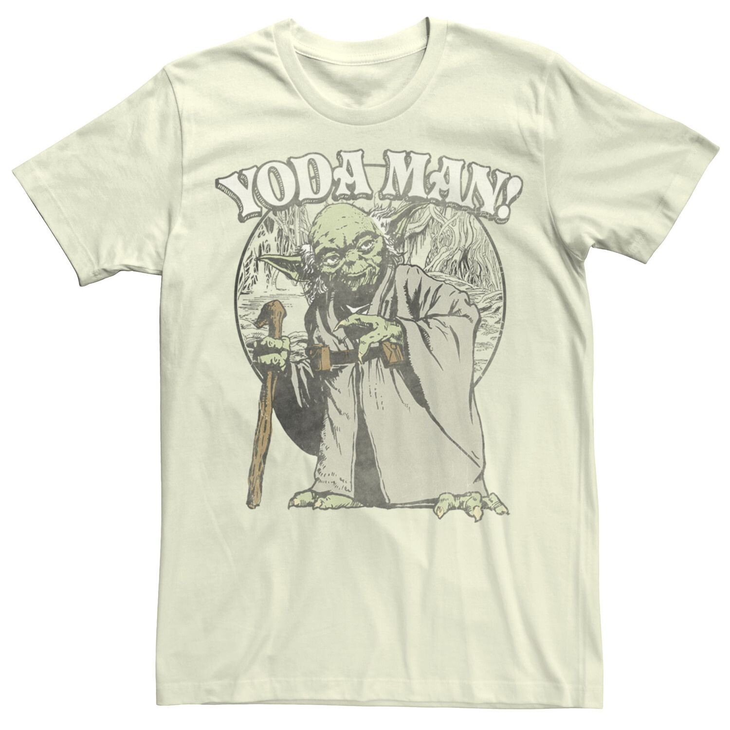 

Мужская футболка с портретом Yoda Man Star Wars