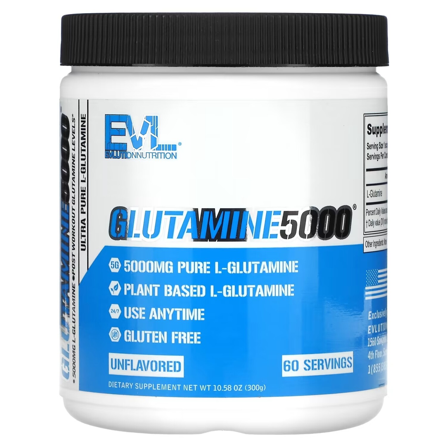 

Глутамин EVLution Nutrition без добавок, 300 г