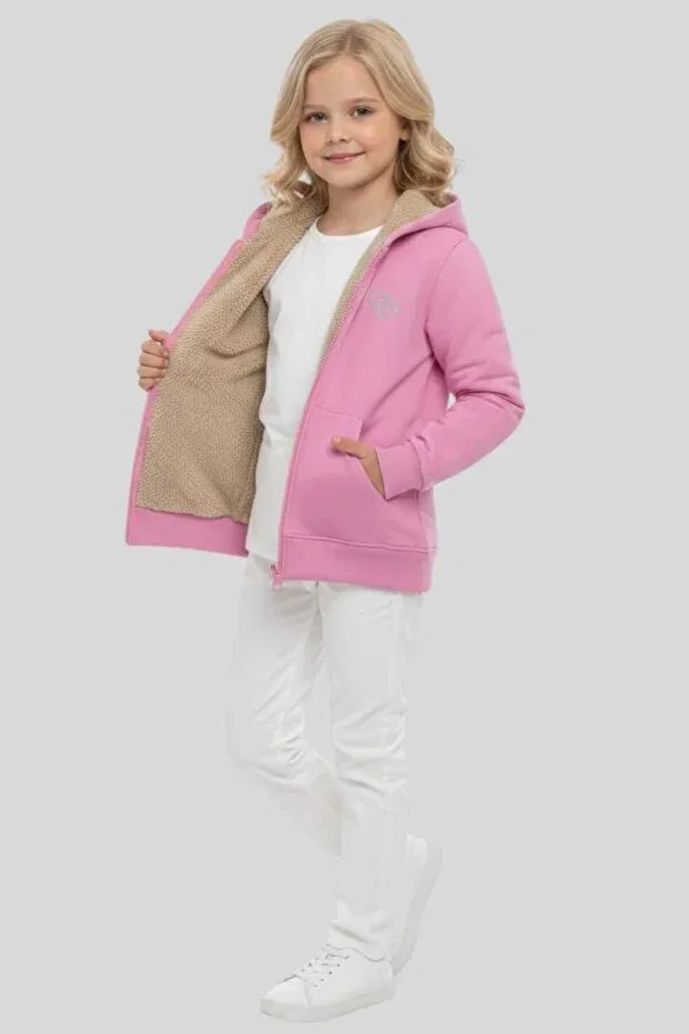 Детский кардиган с капюшоном для девочек Ww Waka Waka Kids Store, Pink — фото 2
