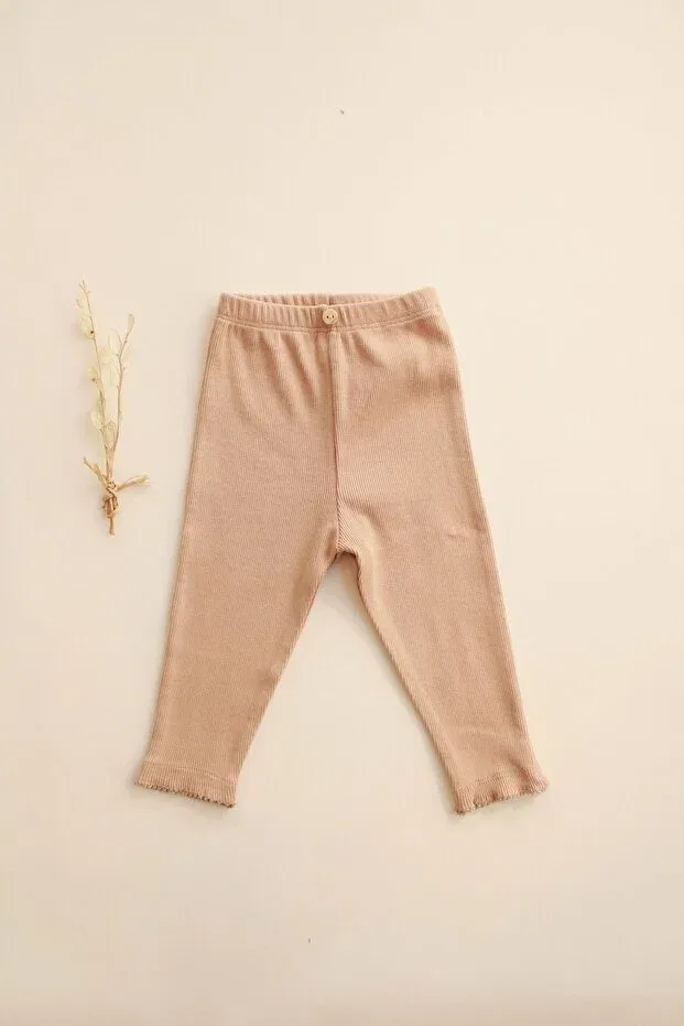 Детские леггинсы для девочек хлопковые Oh La La Koala For Little Ones, Beige — фото 2