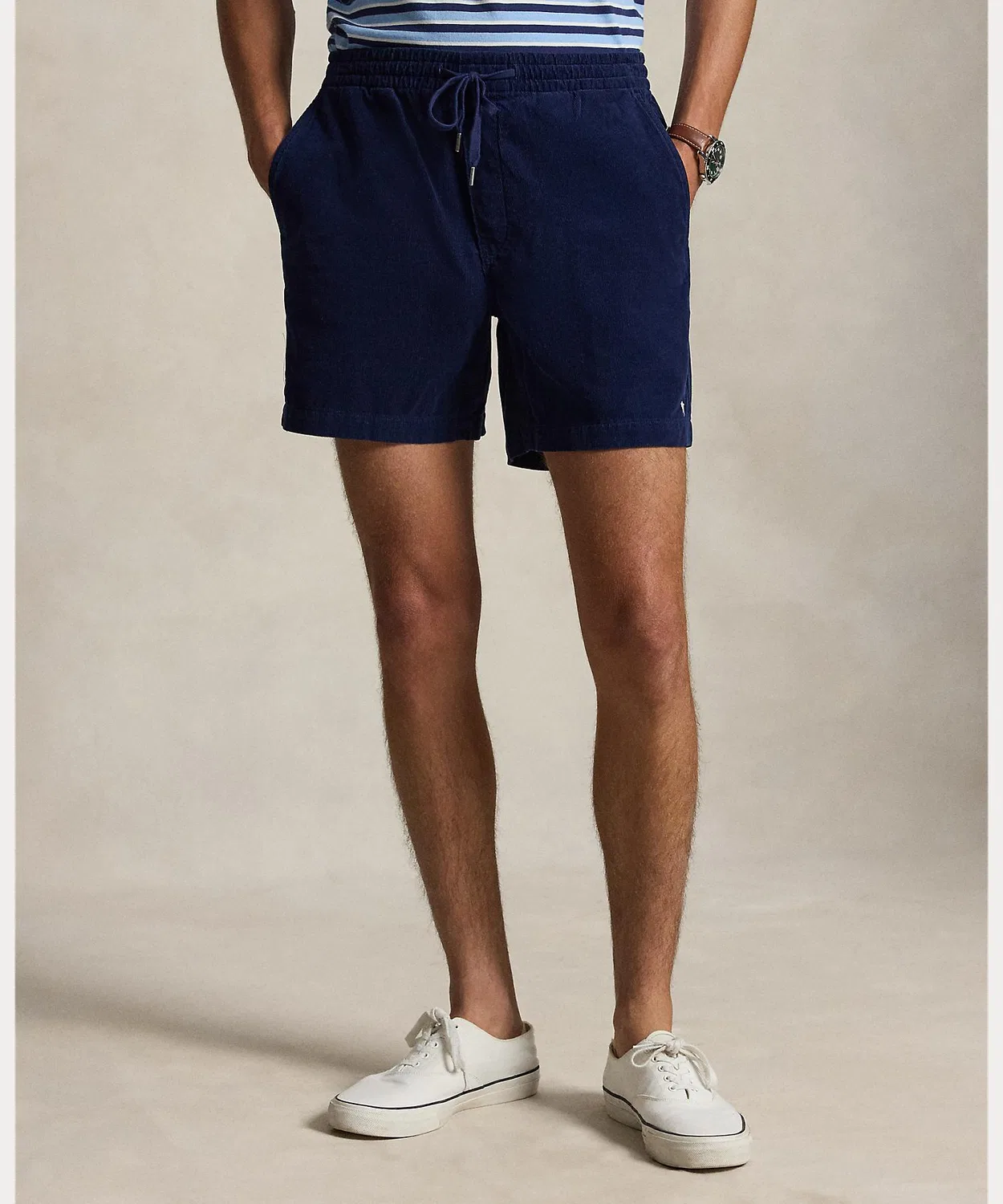 Мужские шорты из вельвета с длиной 15 см Polo Preppster POLO RALPH LAUREN, Navy — фото 3