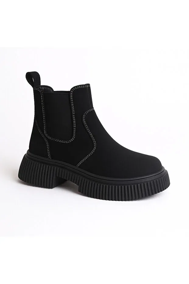 Детские ботинки для девочек на толстой подошве Chelsea Zilvana, Black — фото 3