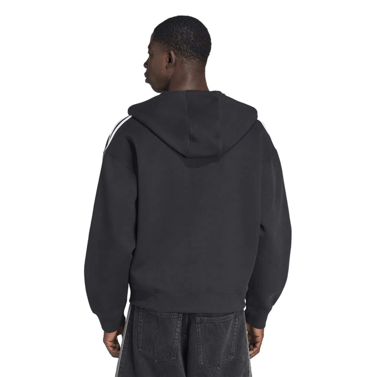Мужское худи Oversize Full-Zip Adicolor Adidas, черный — фото 2