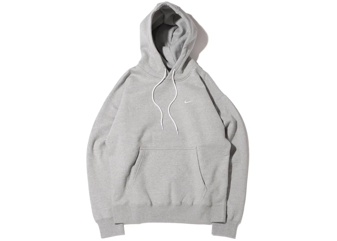 Мужская худи с флисовой подкладкой Nike Lab Solo Swoosh Fleece Hoodie (Asia Sizing), Dark Grey Heather