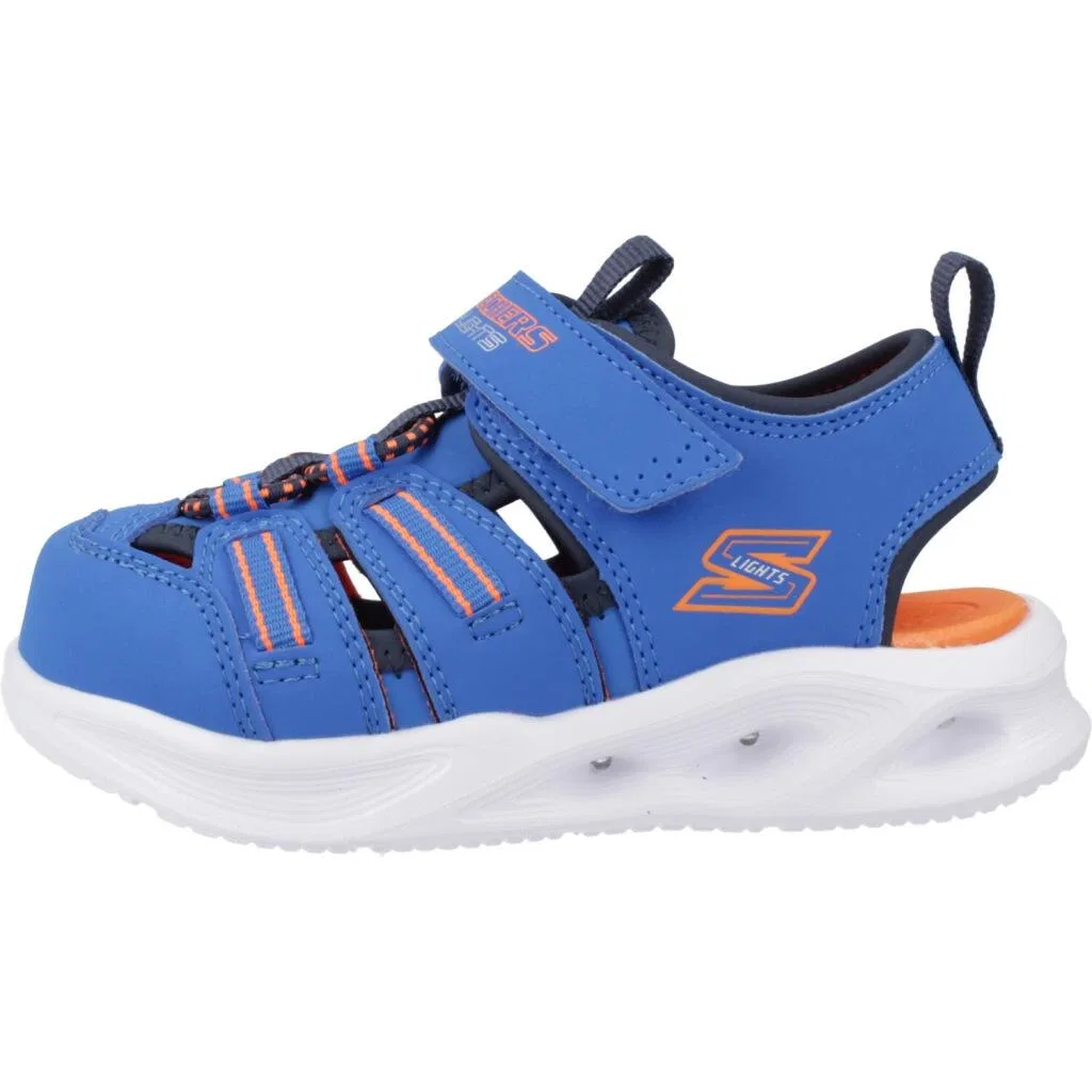 Детские сандалии с принтом Skechers Sola Glow Sandal-hyp, Blau — фото 2