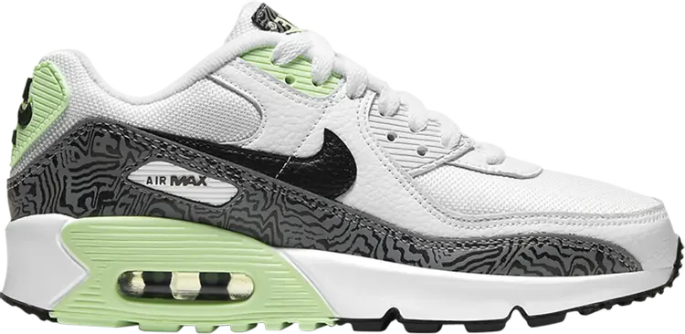 

Кроссовки Nike Air Max 90 GS 'White Vapor Green', белый