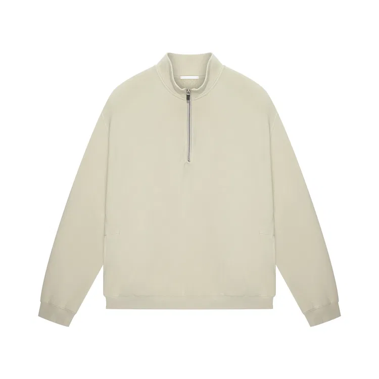 Детский свитшот с высоким воротником на полумолнии Nice Rice, Light Khaki