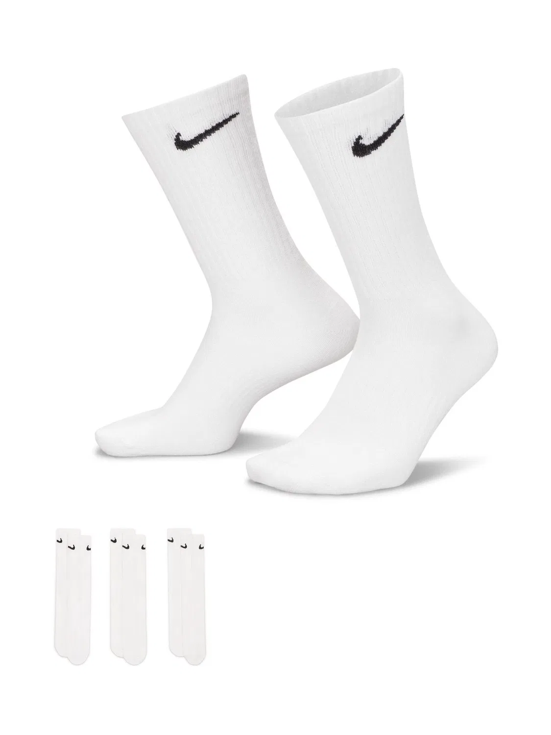 Носки повседневные Nike Everyday White, 3 пары