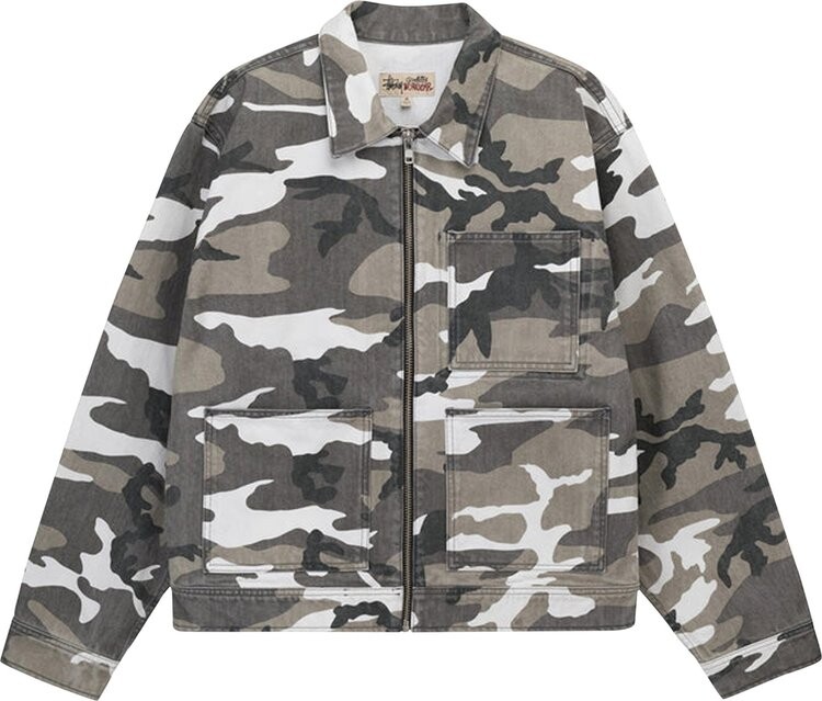 

Куртка Stussy Camo Zip Work Jacket 'Multicolor', разноцветный