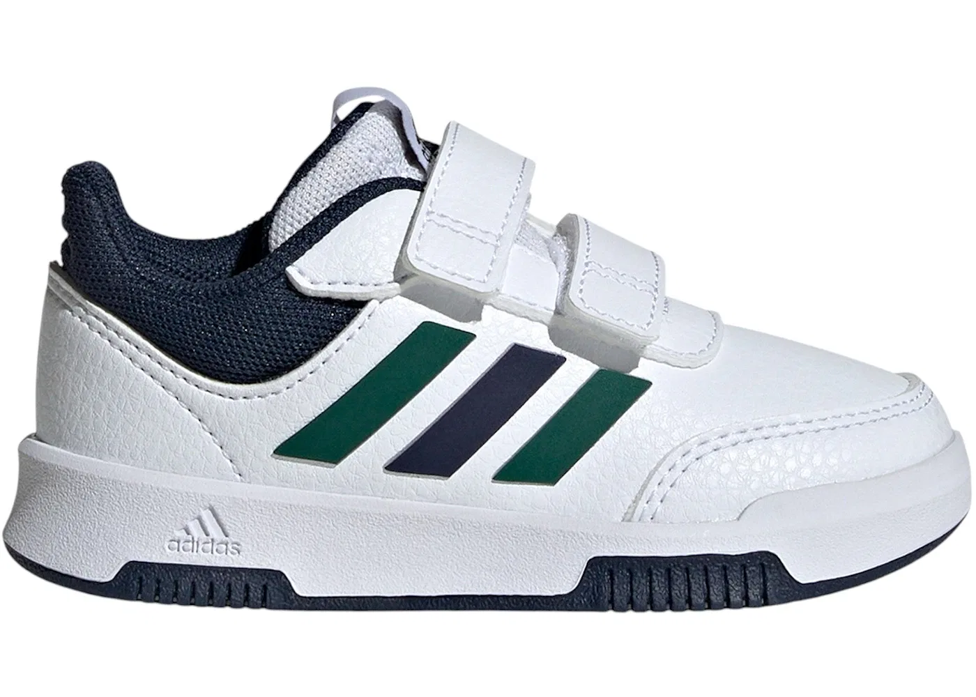 Детские кроссовки с липучками Adidas Tensaur Hook And Loop, Cloud White/Collegiate Green/Collegiate Navy