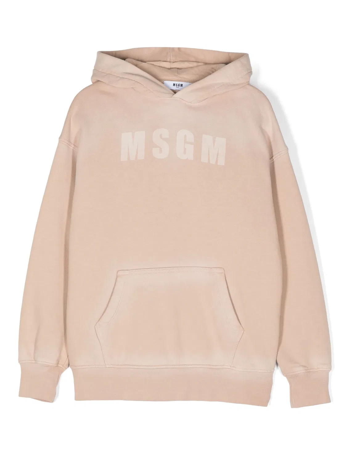 Логотип-prints худи MSGM, бежевый