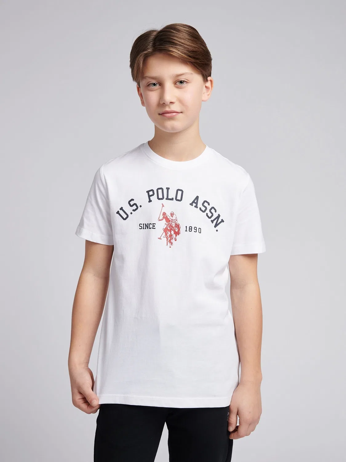 Футболка с принтом U.S. Polo Assn. Signature Arch, белый
