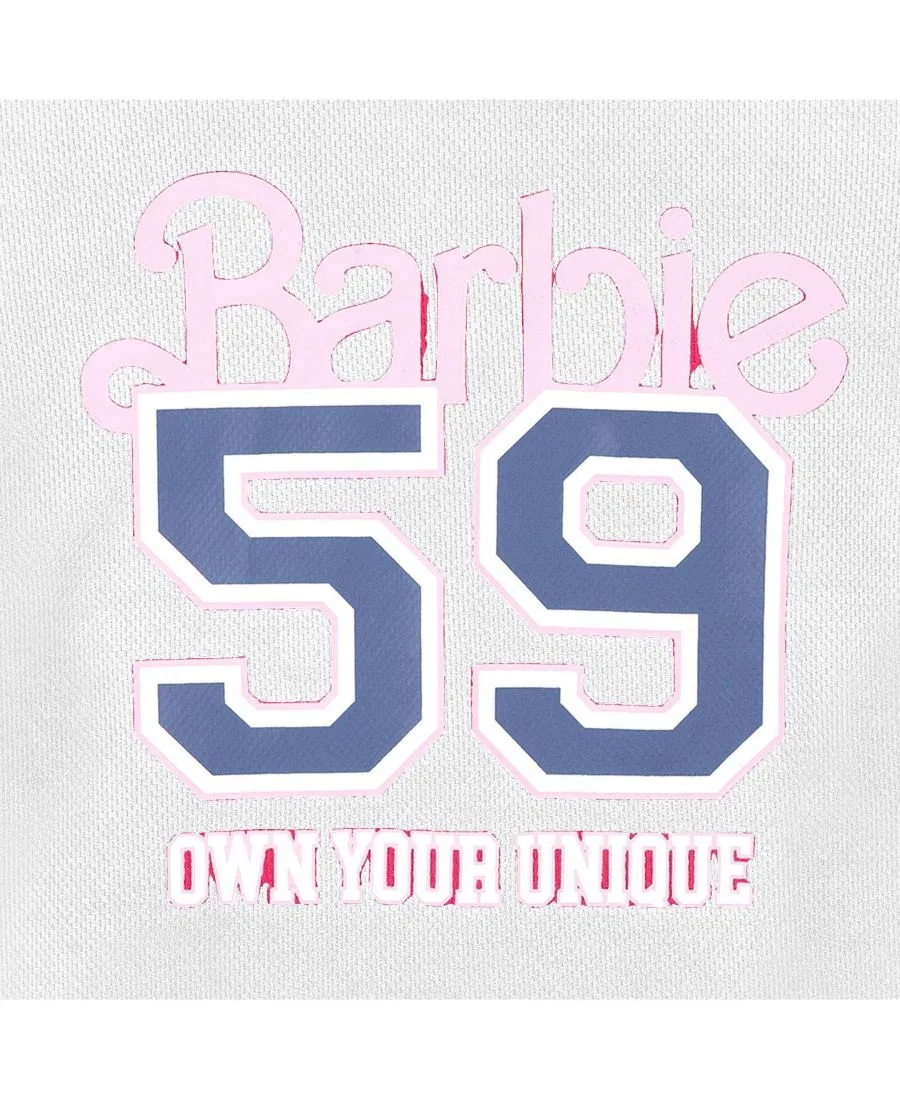 Футболка с принтом Barbie, модель Athletic Varsity Barbie, Fuchsia Purple — фото 2