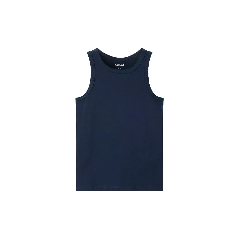 Детские майки для мальчиков с принтом Excavator Sleeveless Base Layer 2-Pack Name it, Blue — фото 2