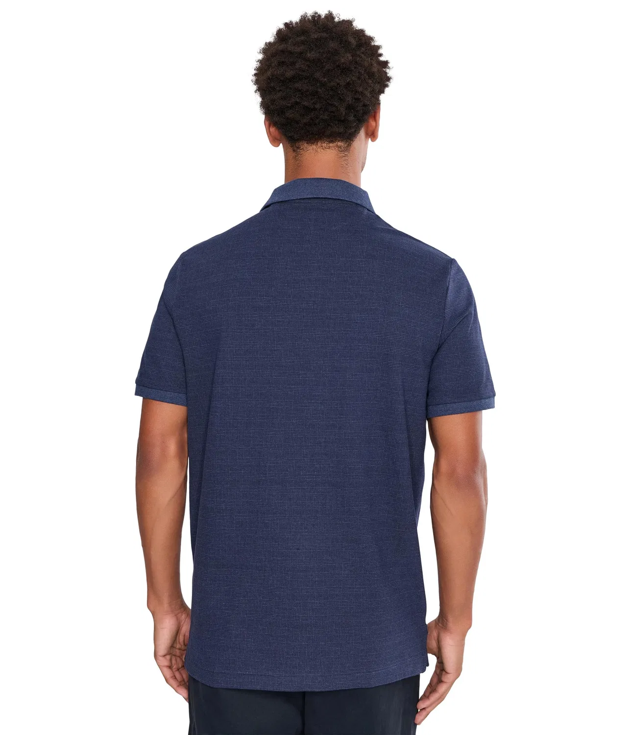 Классическая поло-рубашка из эластичной сетки Polo Ralph Lauren, Small Glen/Spring Navy Heather — фото 4