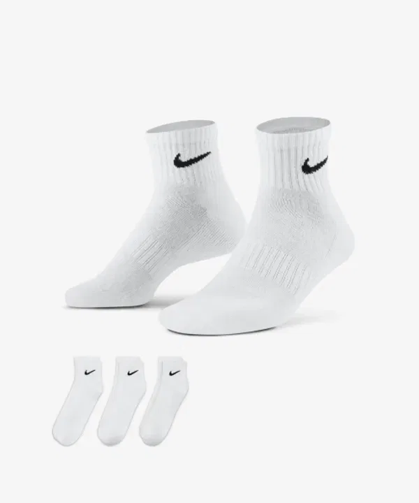 Носки повседневные анимационные, 3 пары, Nike, белый, черный