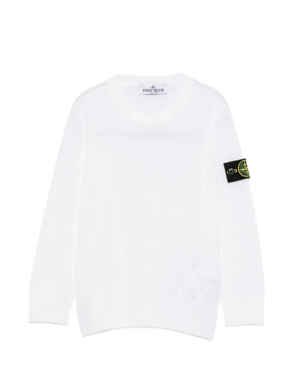 Свитер с эмблемой-компасом Stone Island Junior, белый