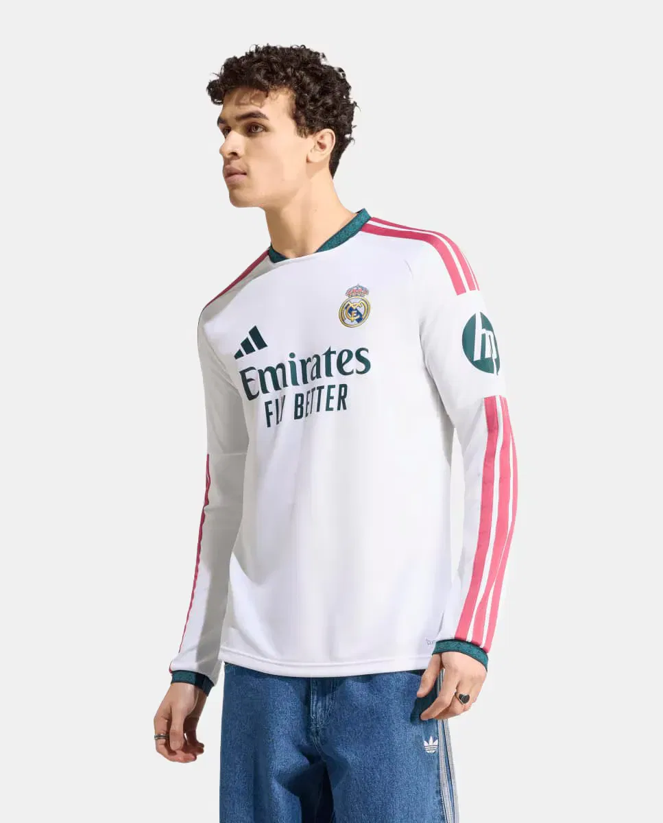 Мужская футболка с длинным рукавом Real Madrid CF 2026-2027 LS adidas, Blanco