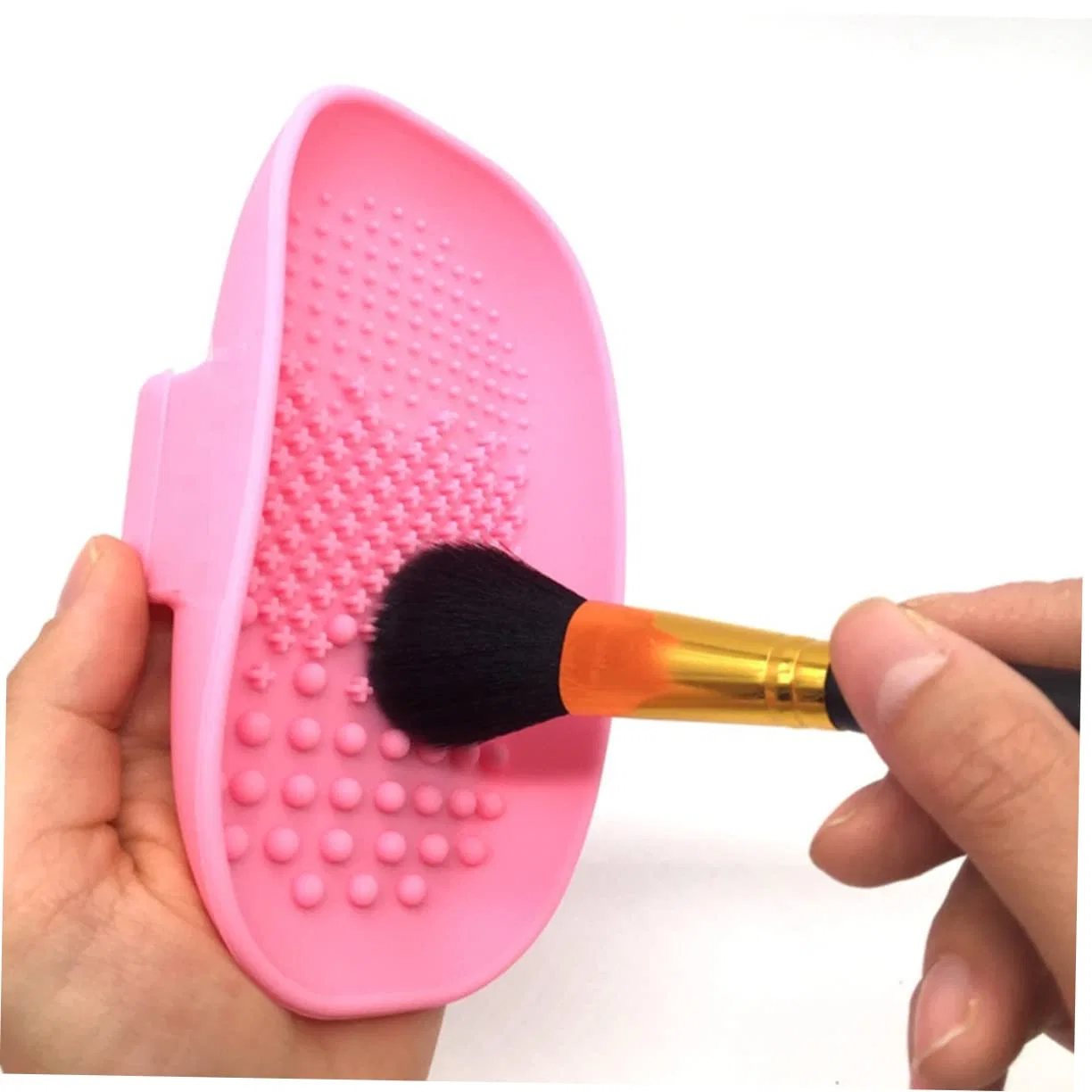 Щетка для очистки кистей, силиконовая, DEARMAMY, 15.2 x 9 x 3 см, Pink — фото 4