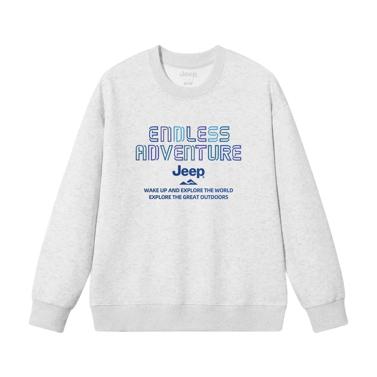 Детский свитшот с круглым вырезом Grade School Jeep, Heather Grey