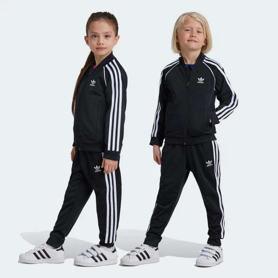 Детский спортивный костюм с принтом Adicolor SST Track Suit adidas, Черный