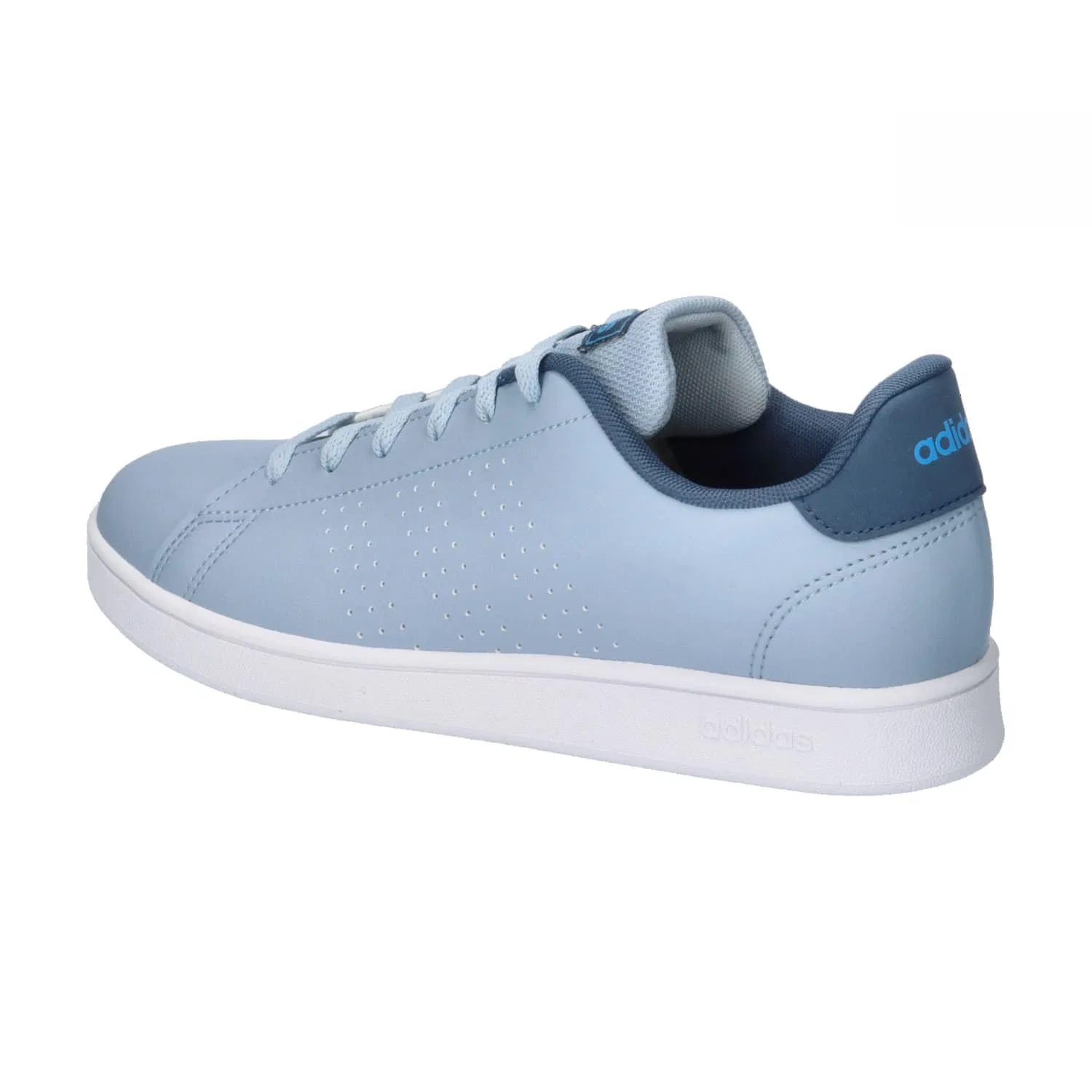 Детские кроссовки с перфорированными полосками Advantage K Adidas, Black And White — фото 3