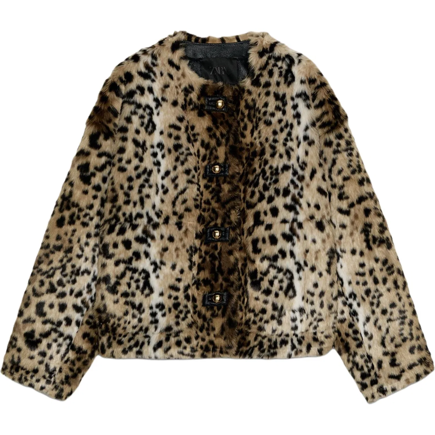 Женское пальто из вельвета с принтом Leopard Print, ZARA