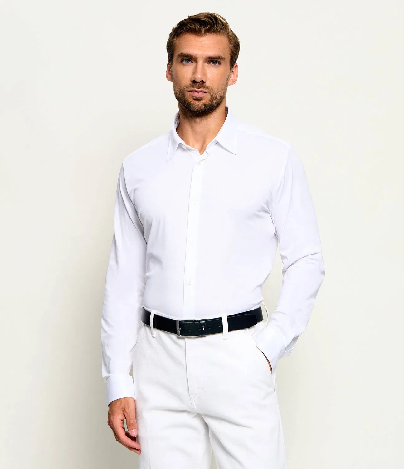 Рубашка с длинным рукавом P-Roan-K-F-263 Boss, Bianco