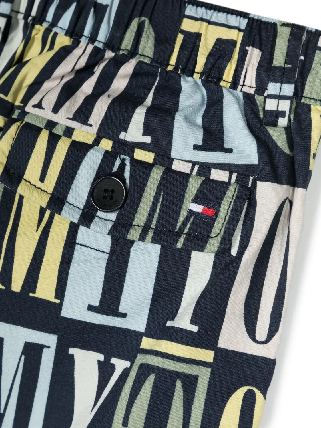 Шорты с Логотипом из Хлопка Tommy Hilfiger, темно-синий — фото 3