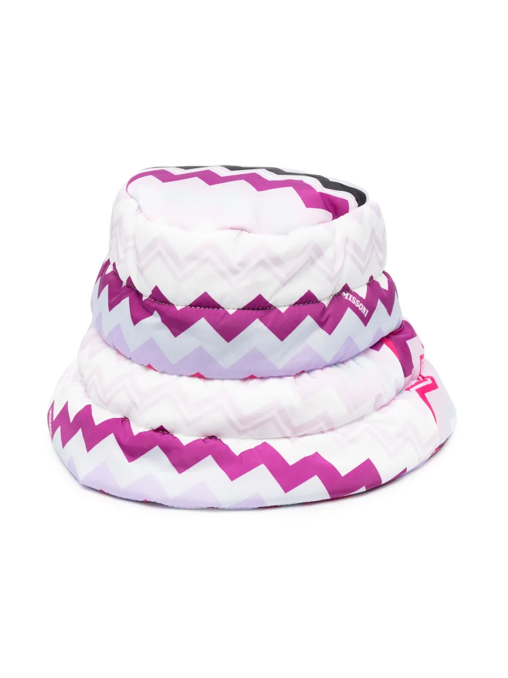 

Дутая сумка-ведро с узором зигзаг Missoni Kids, розовый