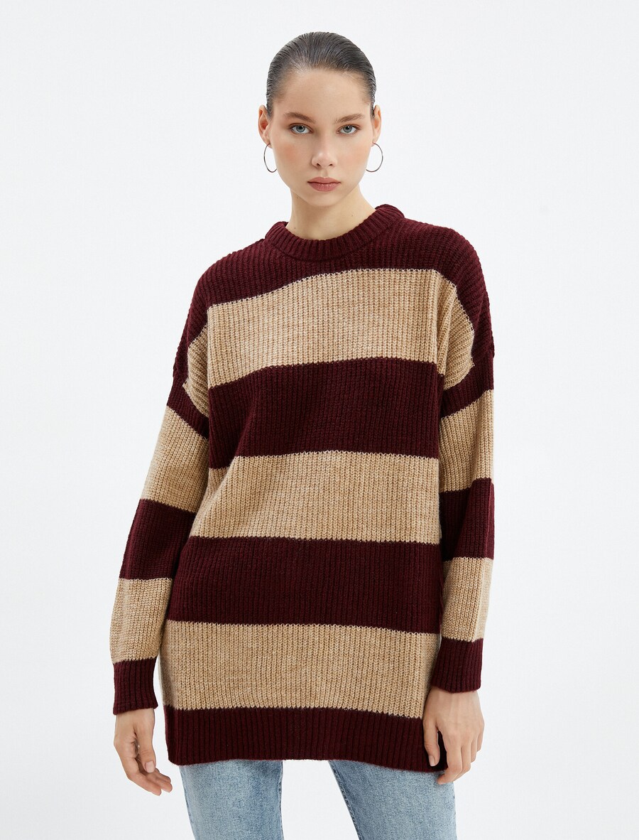 

Свитер Koton, цвет Beige/Bordeaux