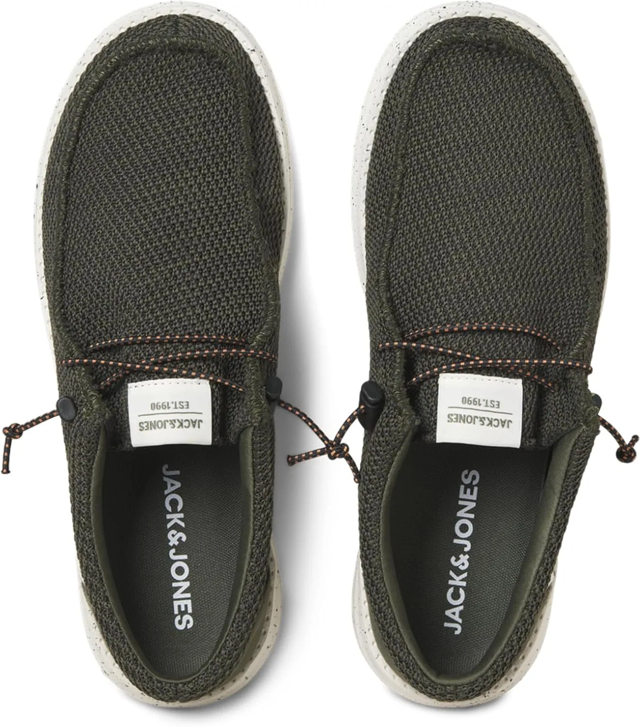 Лоферы из сетки JACK & JONES, оливковый — фото 2