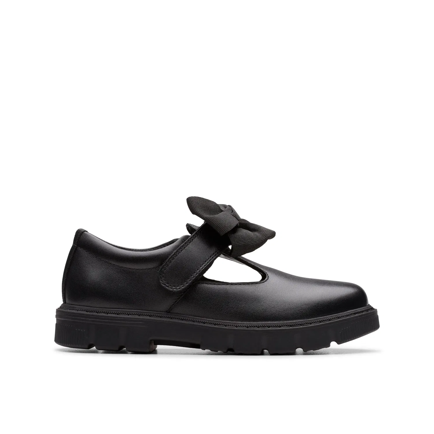 Туфли Clarks Lorcam Hope K для девочек, кожаные, черные