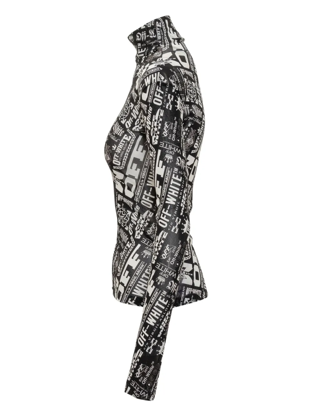 

Лонгслив с множеством логотипов Off-White, черный