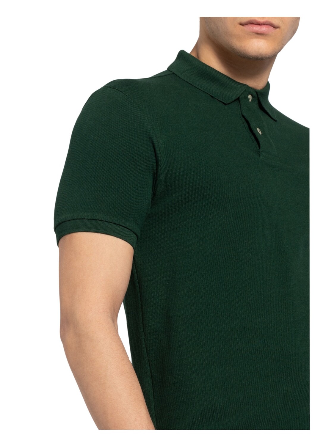 Рубашка поло POLO RALPH LAUREN Piqué Slim Fit, темно-зеленый — фото 4