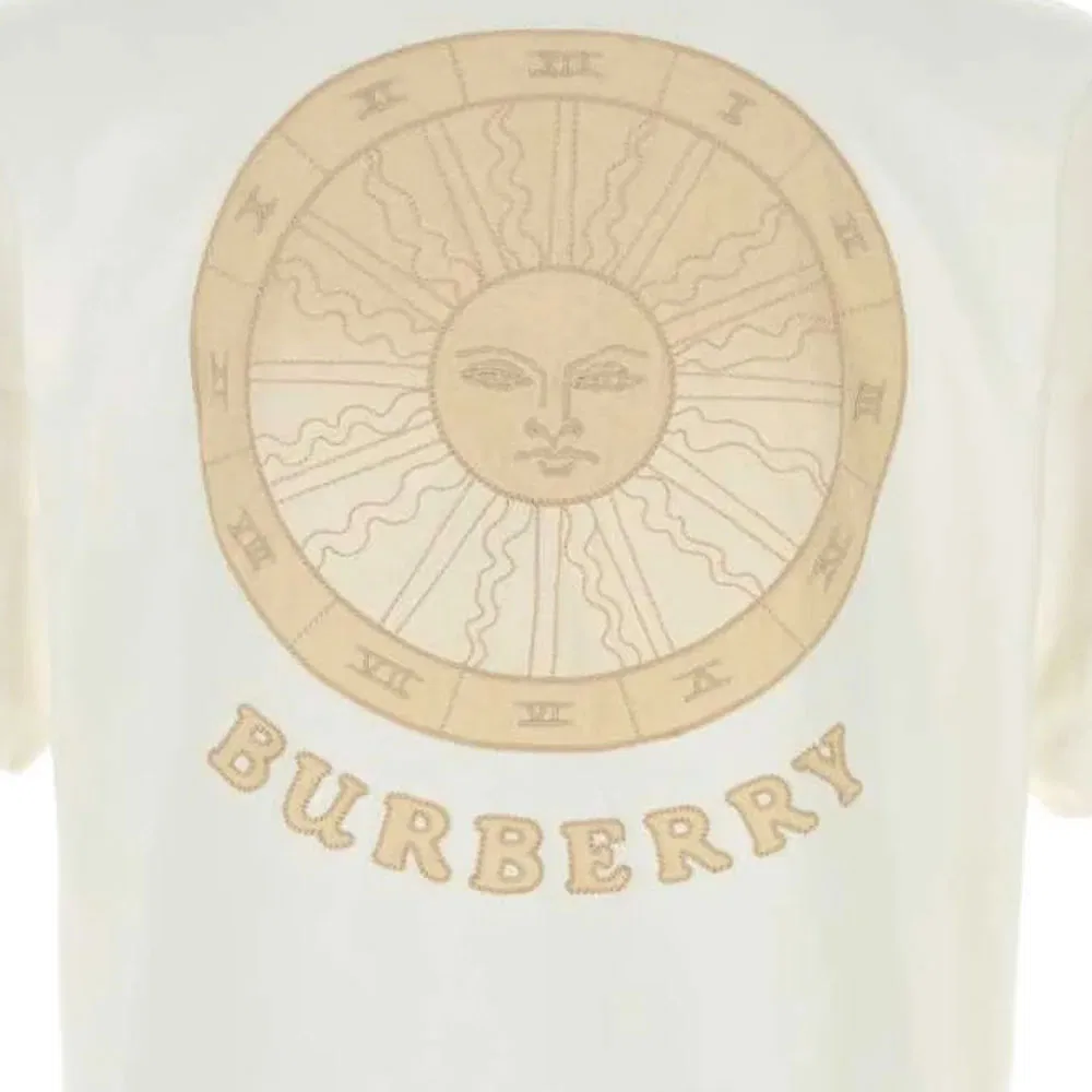 Футболка Burberry Мужская белый Круглый Вырез Прямой Крой — фото 4