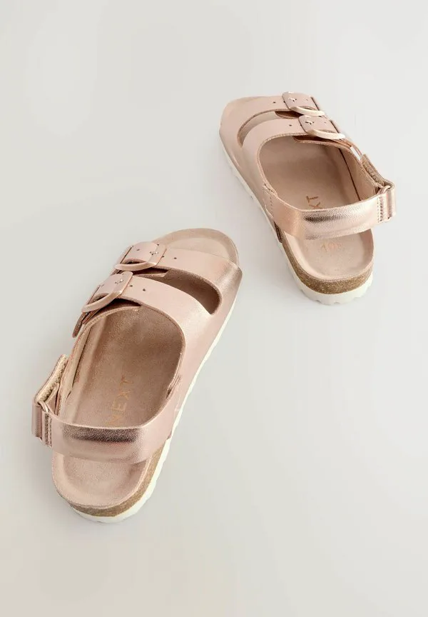 Стандартные сандалии с липучкой и застежкой Next, Rose Gold — фото 3