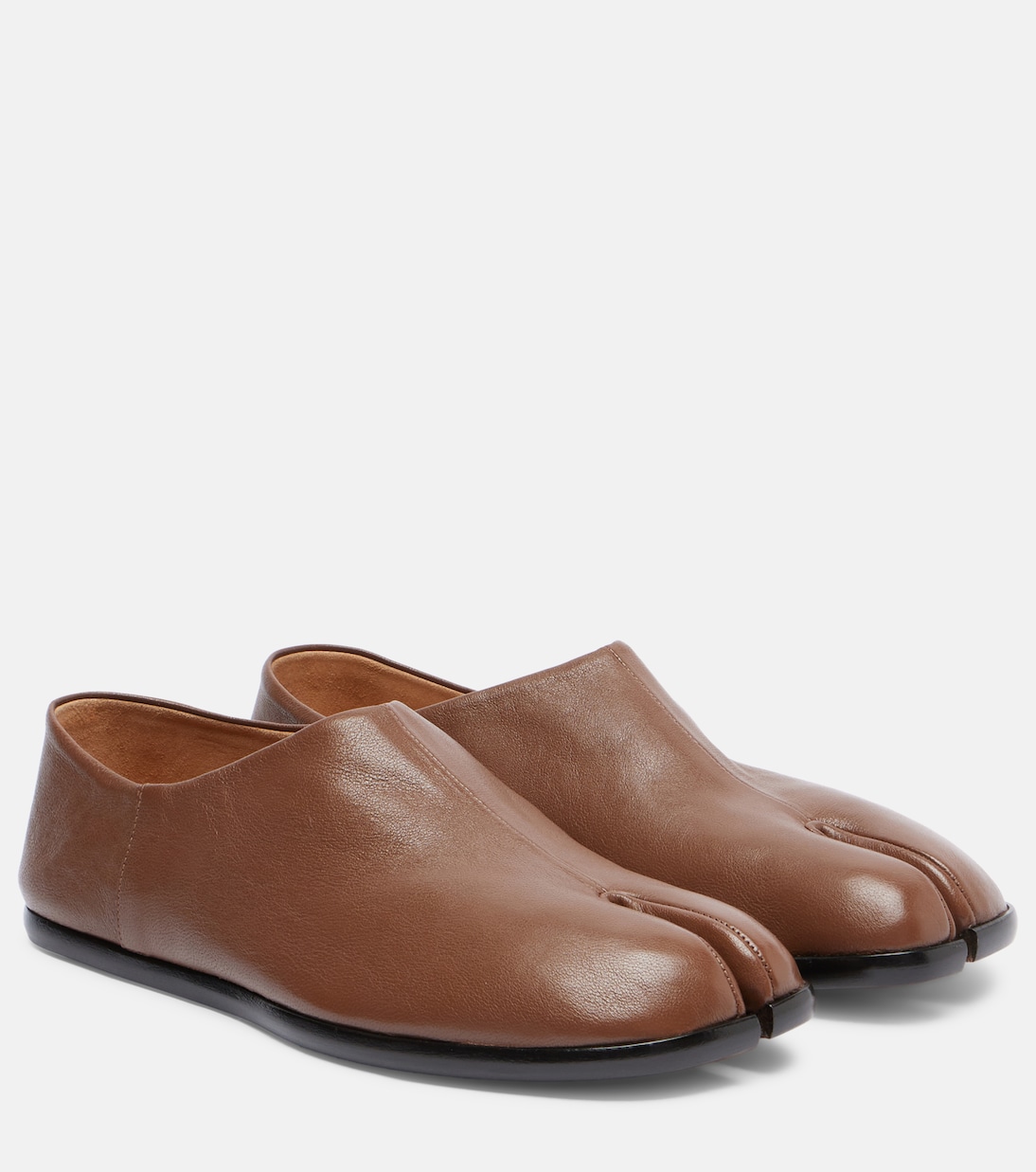 Туфли-слипоны Tabi Babouche из кожи Maison Margiela, Warm Coffee